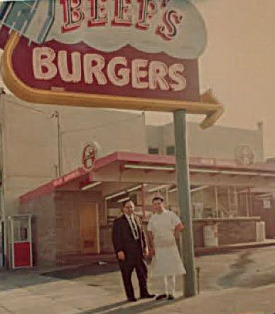 Beep's Burgers exterior with founders