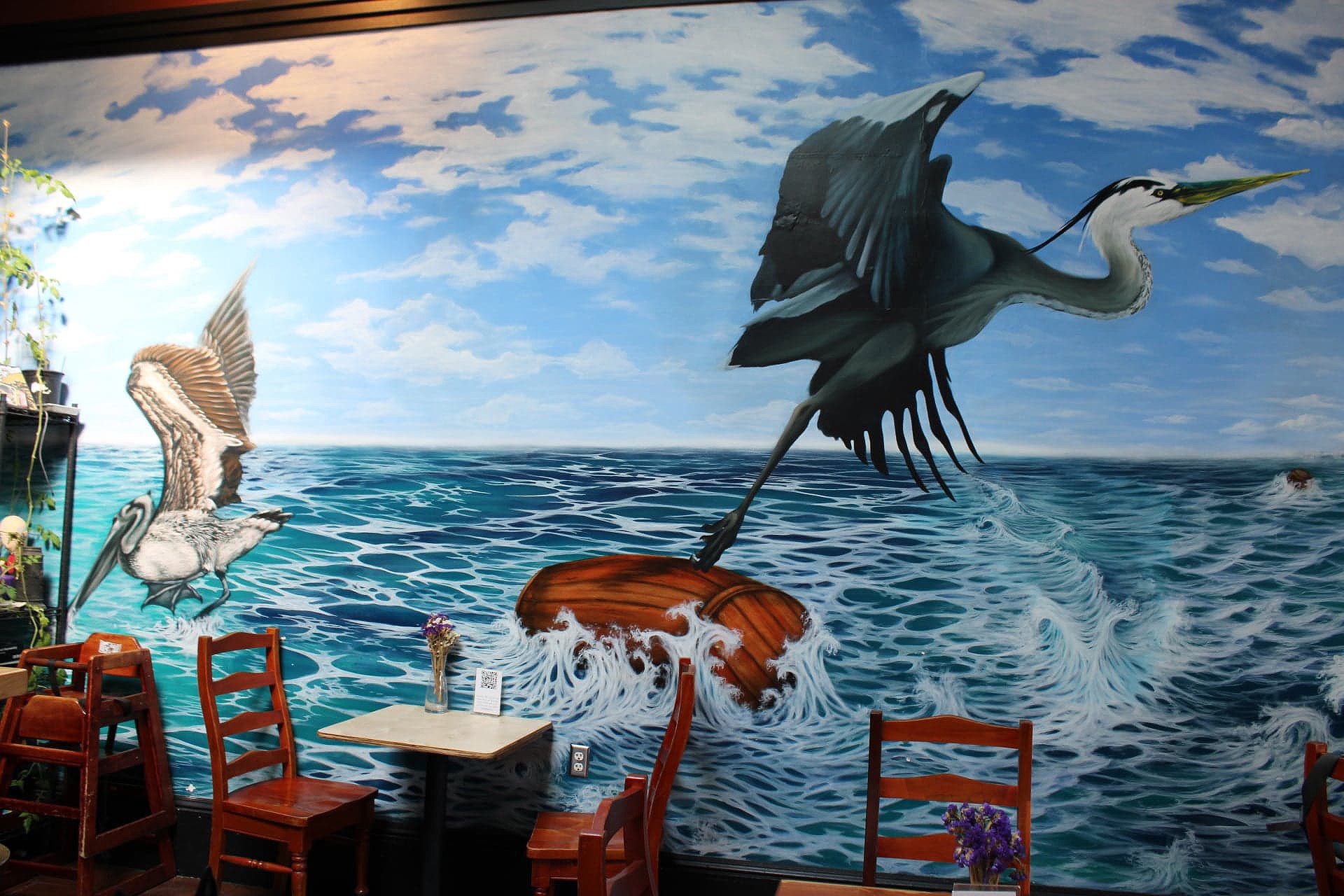 Bar and grill mural
