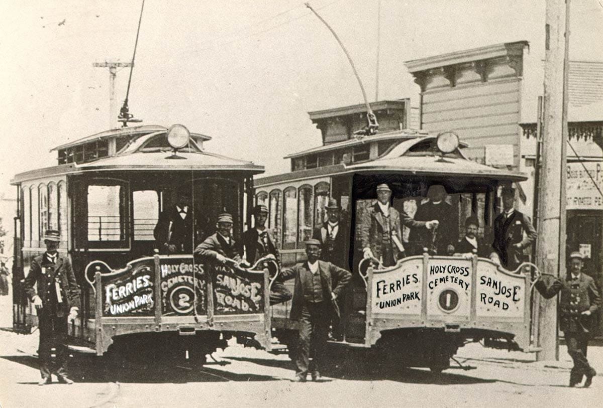 Two streetcars