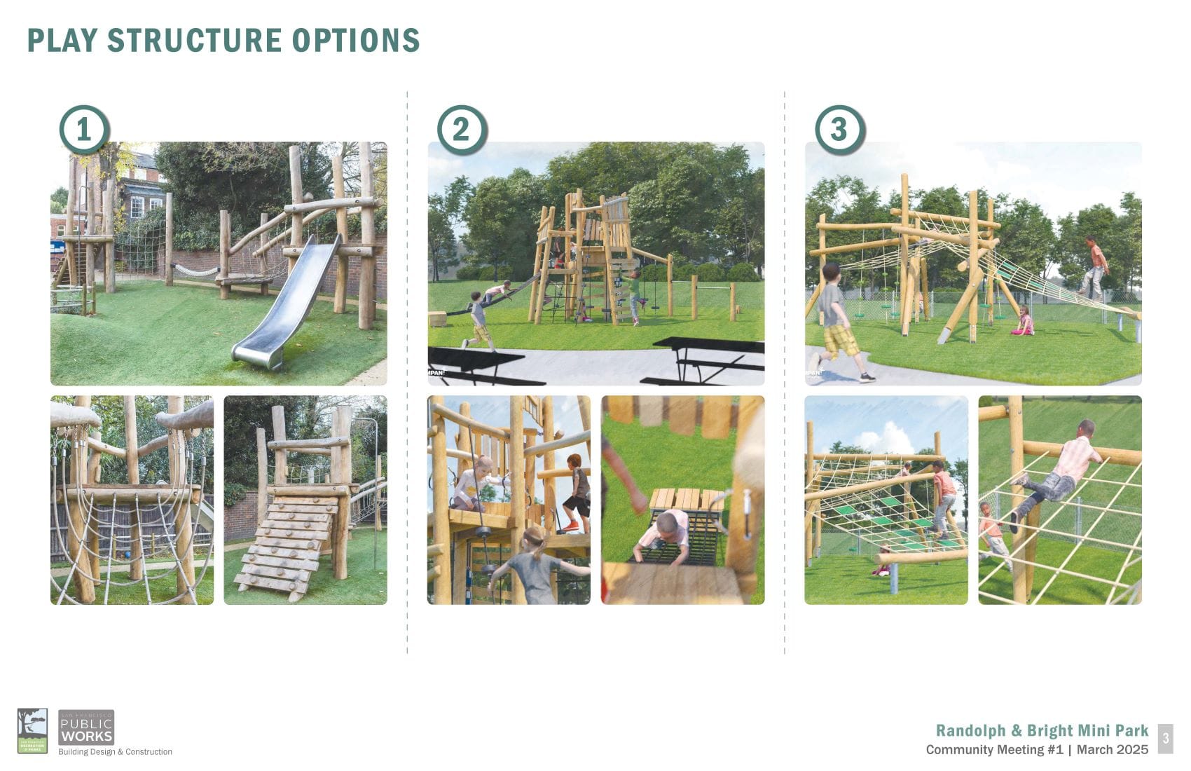 Play structure options