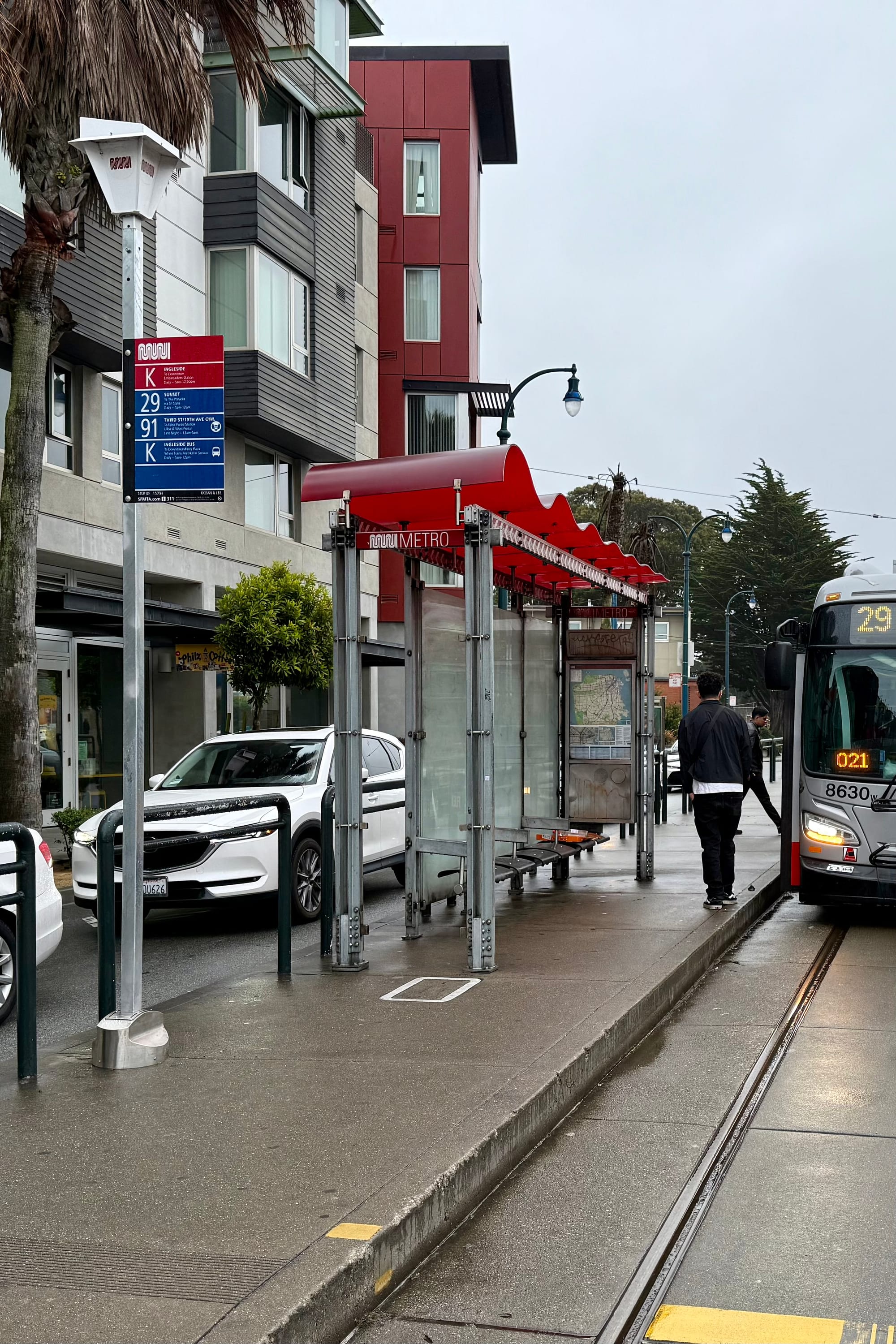 Bus stop.