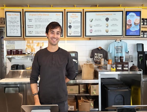 Man at counter.