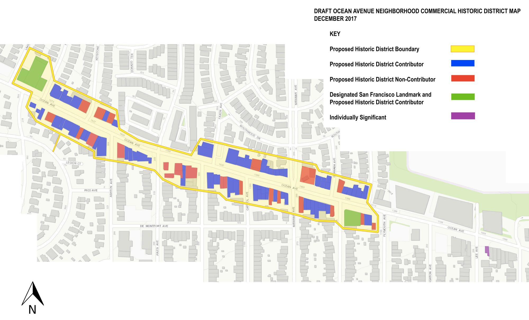 Map of the historic district.