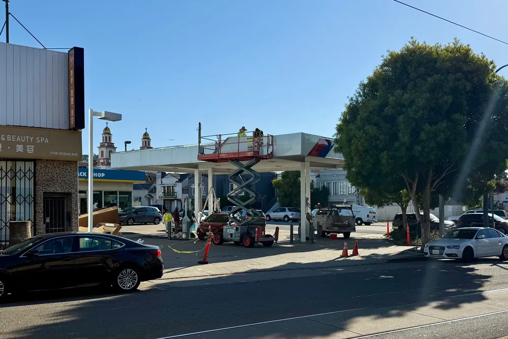 Gas station.