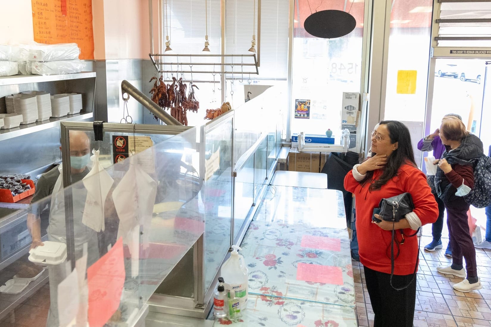 Customers at a counter