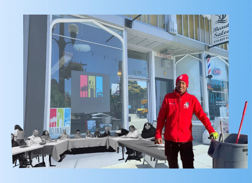 Illustration of woker and board meeting.