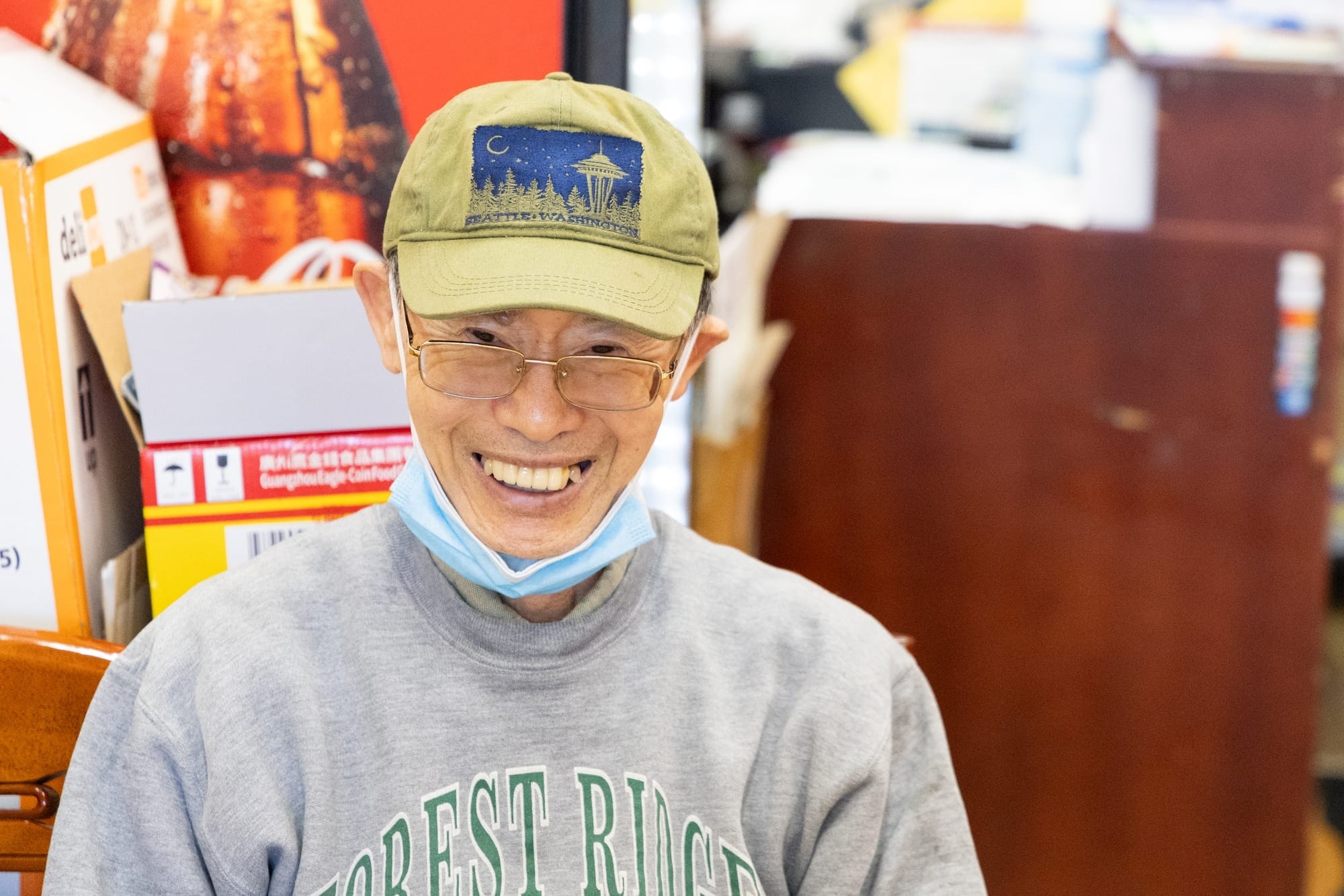 Man smiling for the camera.