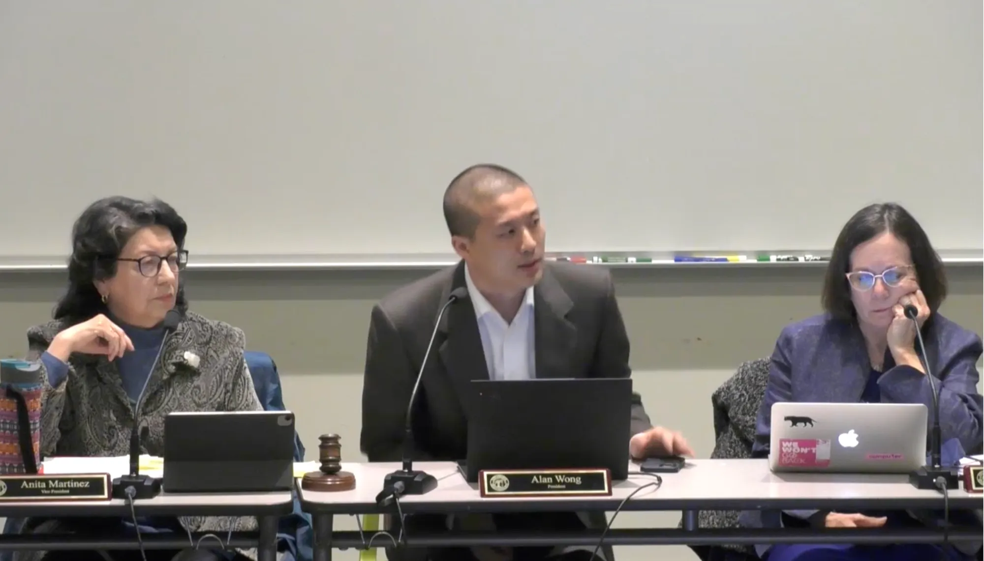 Three elected officials.