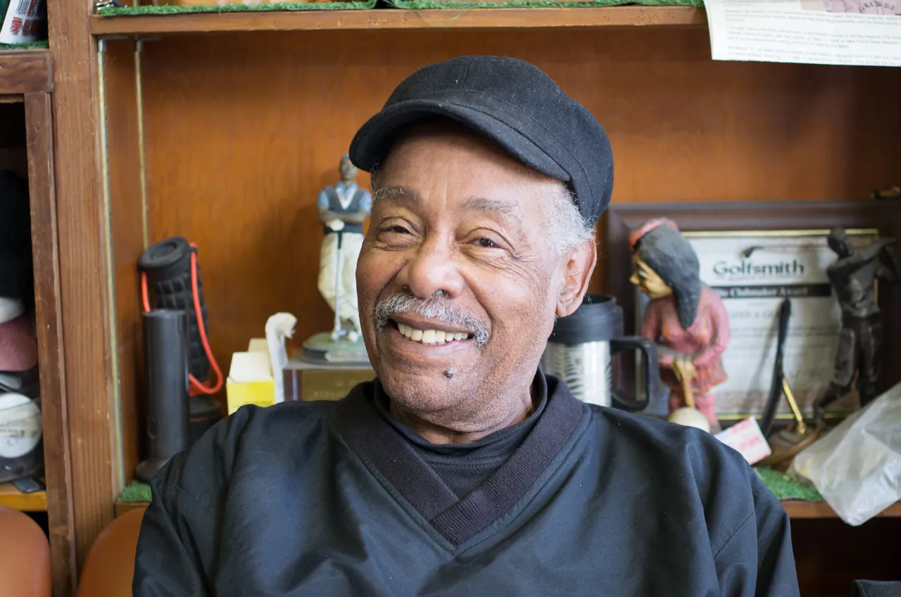 Man smiling for camera.