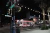 Ocean Avenue with string lighting