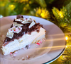 A slide of cheesecake.