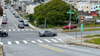 Intersection with cars and a one-way street.