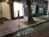 Storefront with broken window.