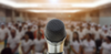 microphone in front of cr