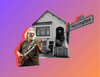 Collage with Jerry Garcia, his childhood home and a street sign.