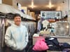 Man in dry cleaners.