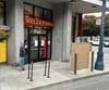 Bank storefront.