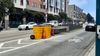 K Ingleside streetcar boarding island with crash safety devices