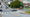 Intersection with cars and a one-way street.